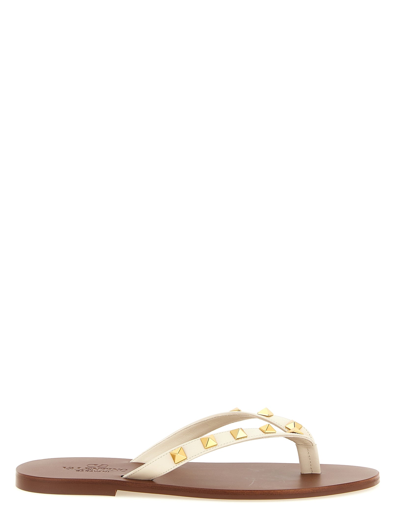 Valentino Garavani White Calfskin Slides