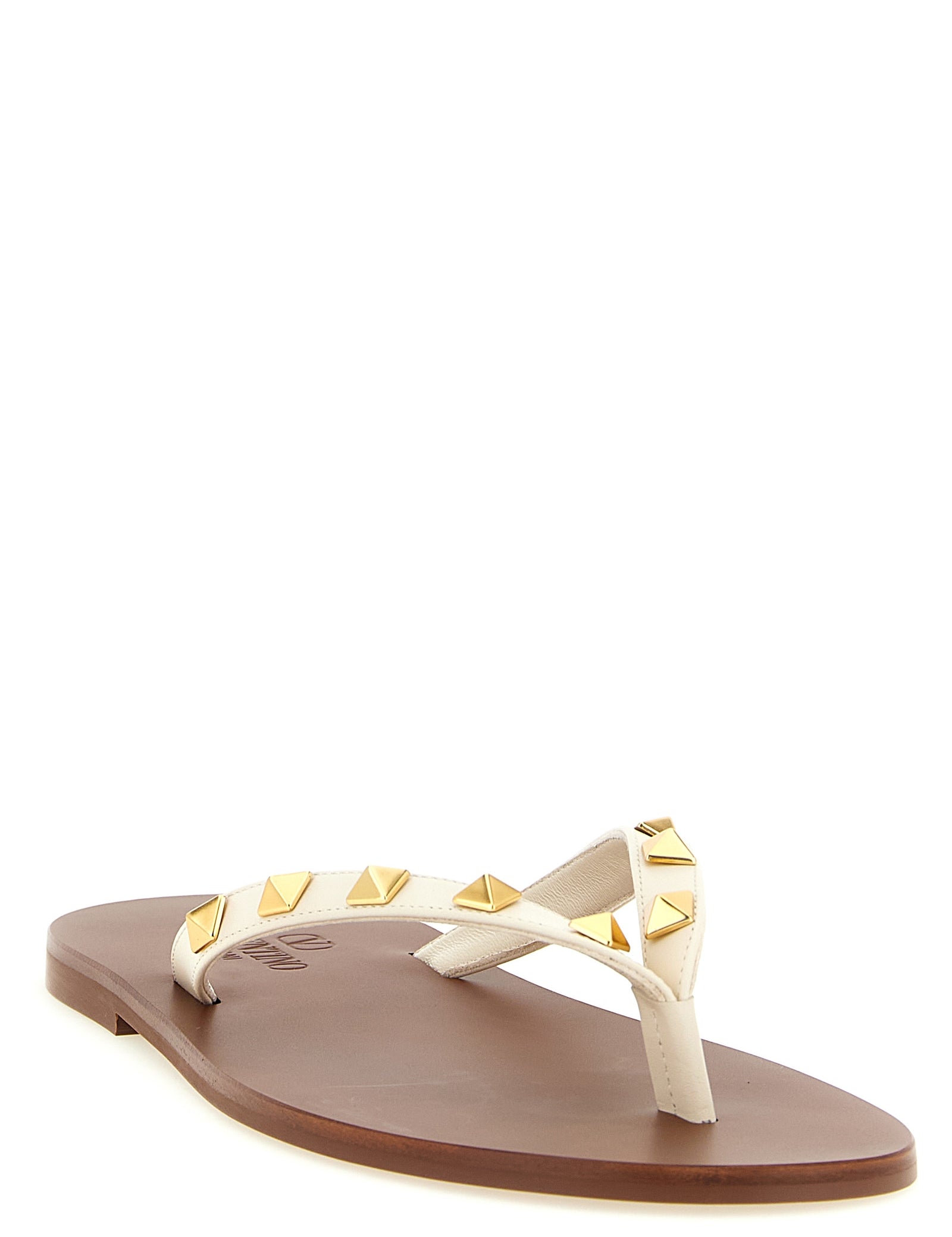 Valentino Garavani White Calfskin Slides