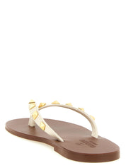 Valentino Garavani White Calfskin Slides