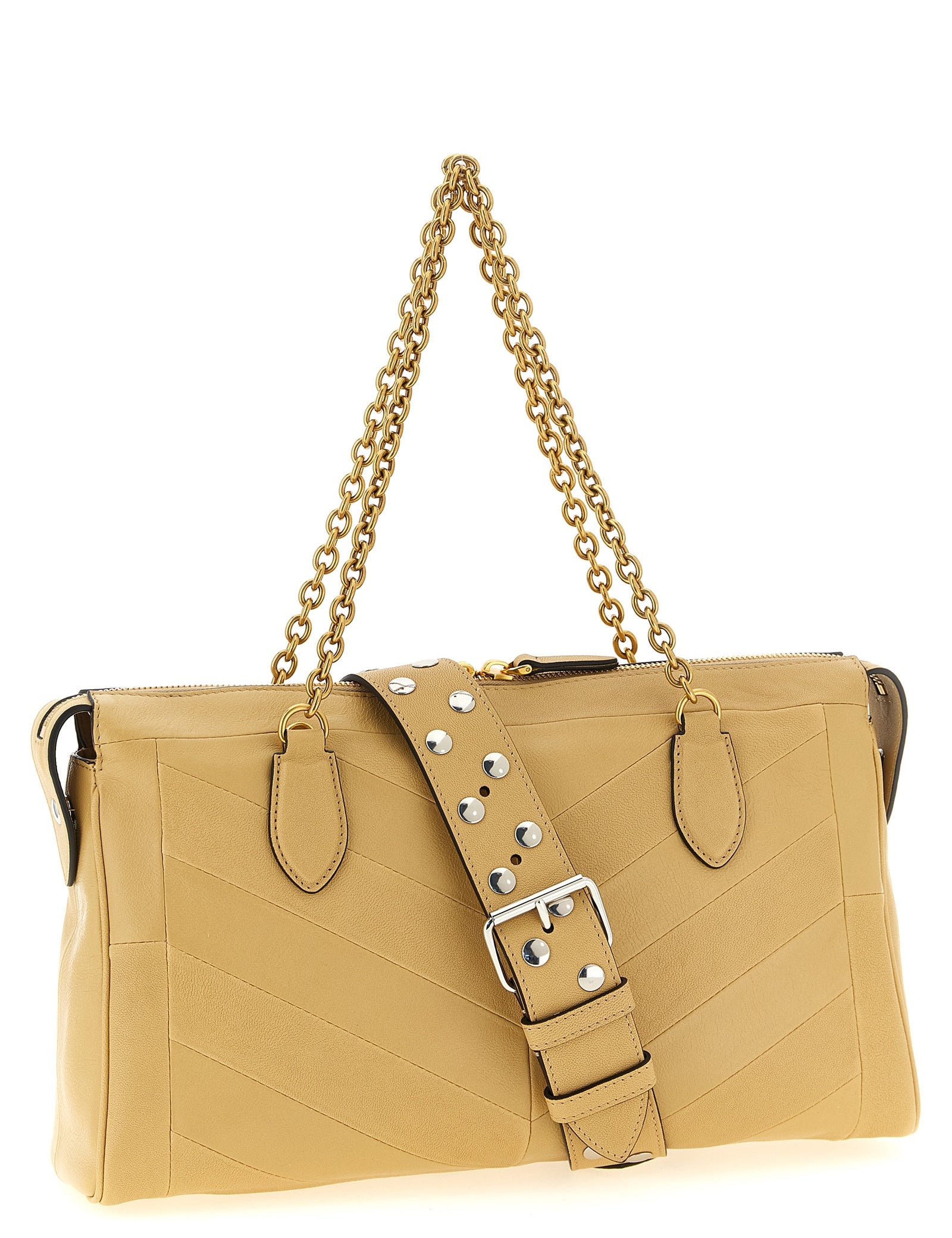 Valentino Garavani Beige Lamb Leather Shoulder Bag