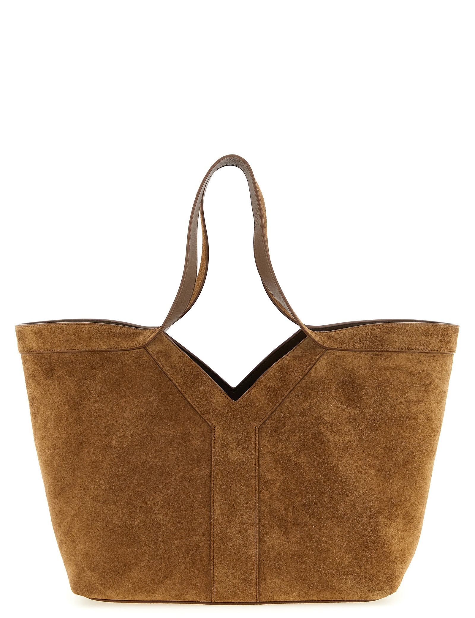 Saint Laurent Brown Calfskin Tote Bag