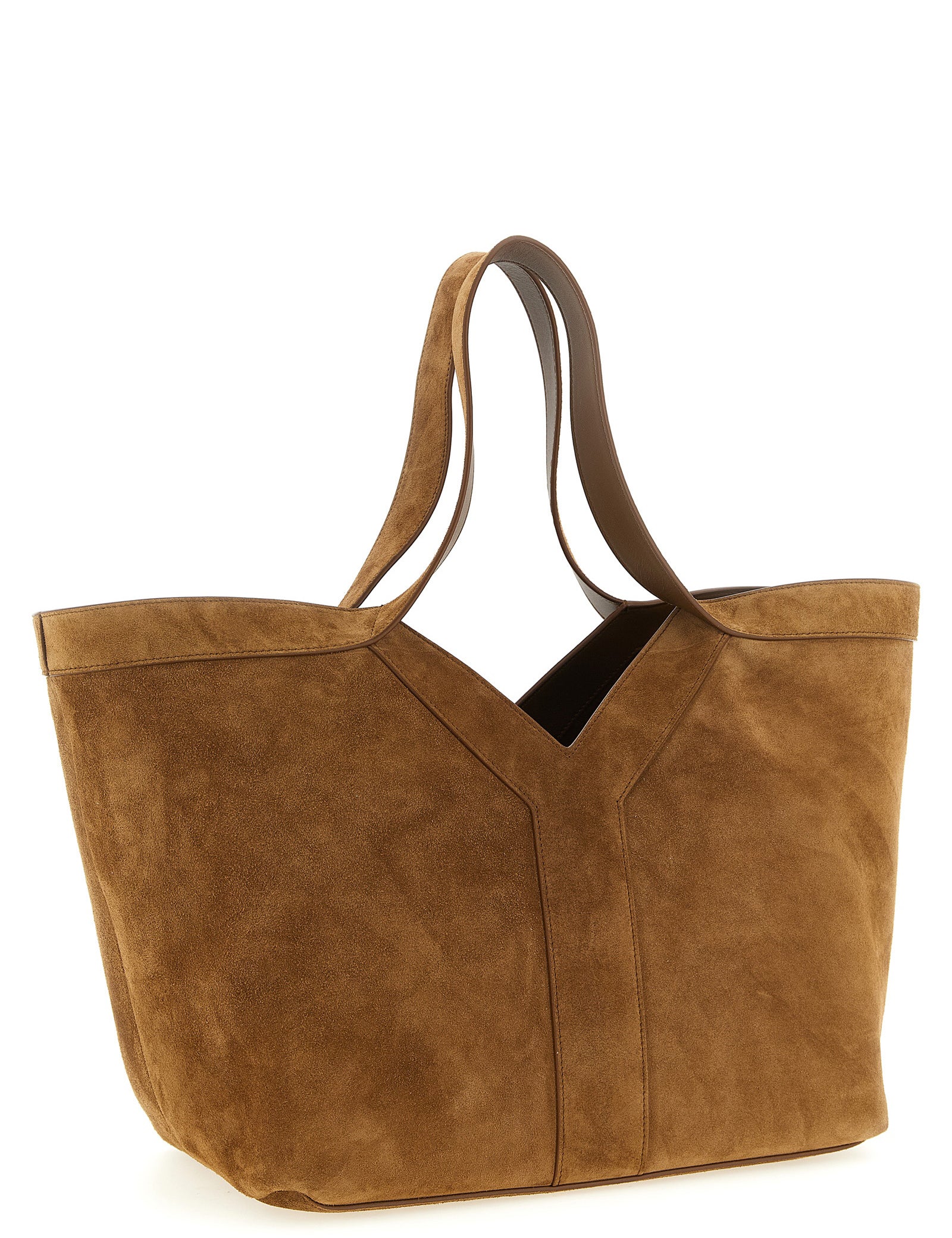 Saint Laurent Brown Calfskin Tote Bag
