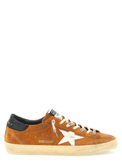 Golden Goose Orange Suede Low Top Sneakers