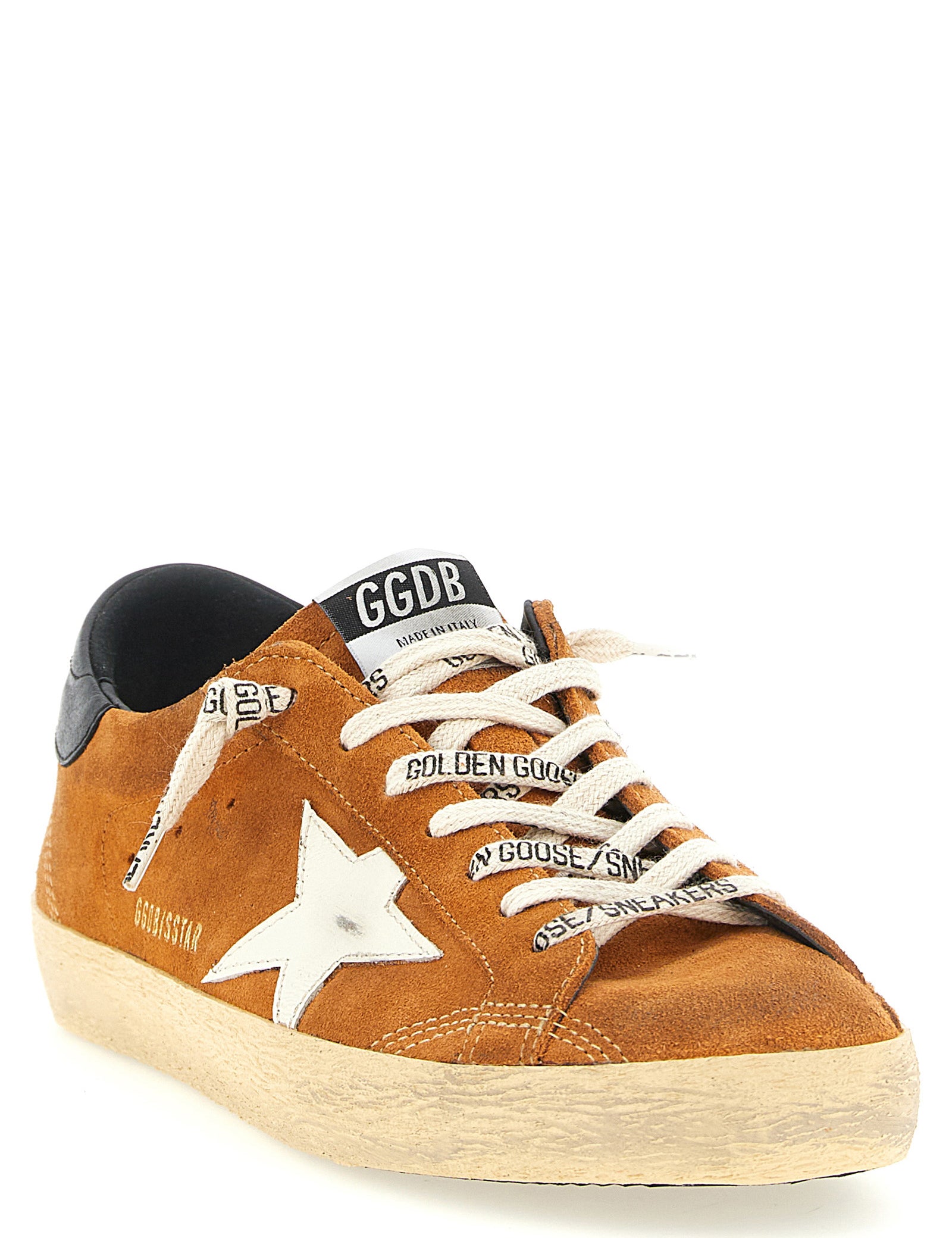 Golden Goose Orange Suede Low Top Sneakers