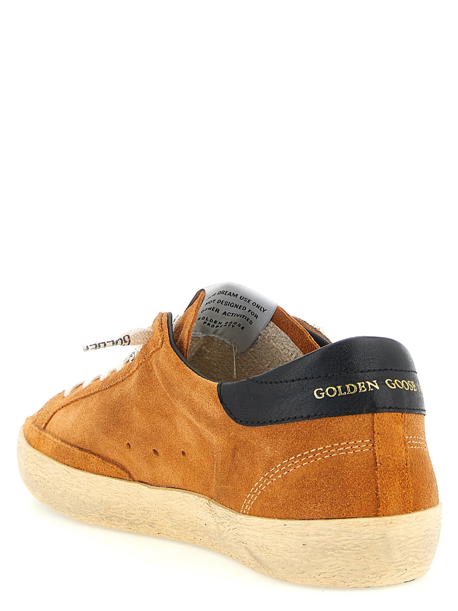 Golden Goose Orange Suede Low Top Sneakers