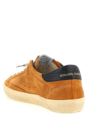 Golden Goose Orange Suede Low Top Sneakers