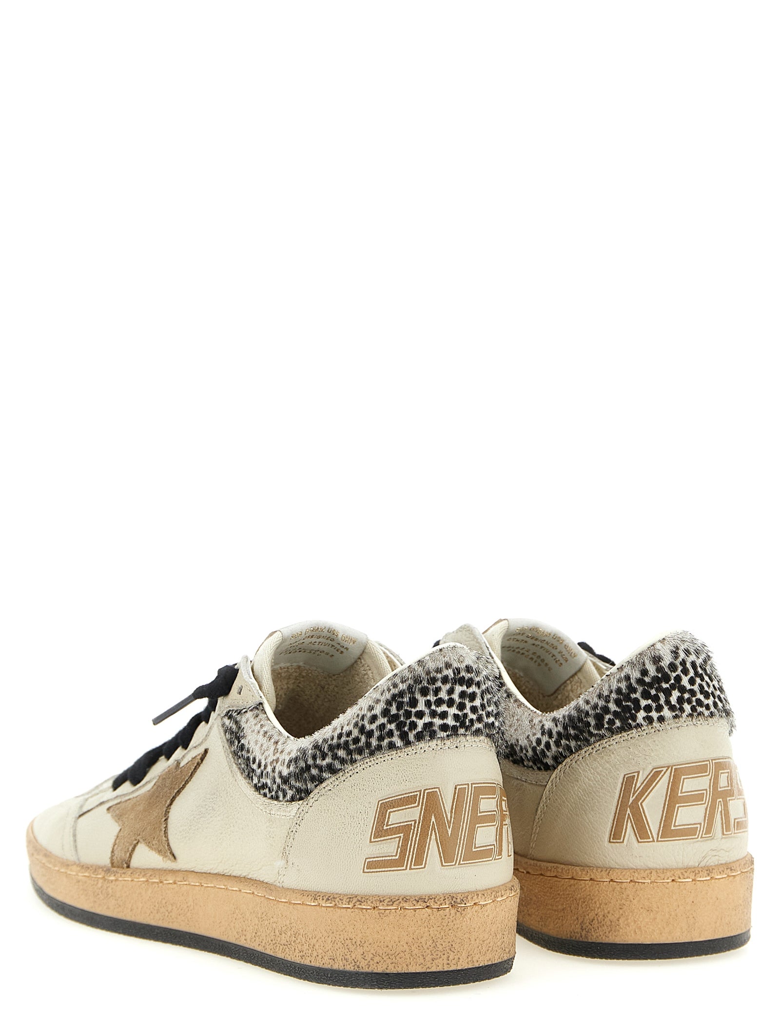 Golden Goose Beige Goatskin Low Top Sneakers