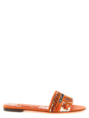 Dolce & Gabbana Orange Cotton Slides