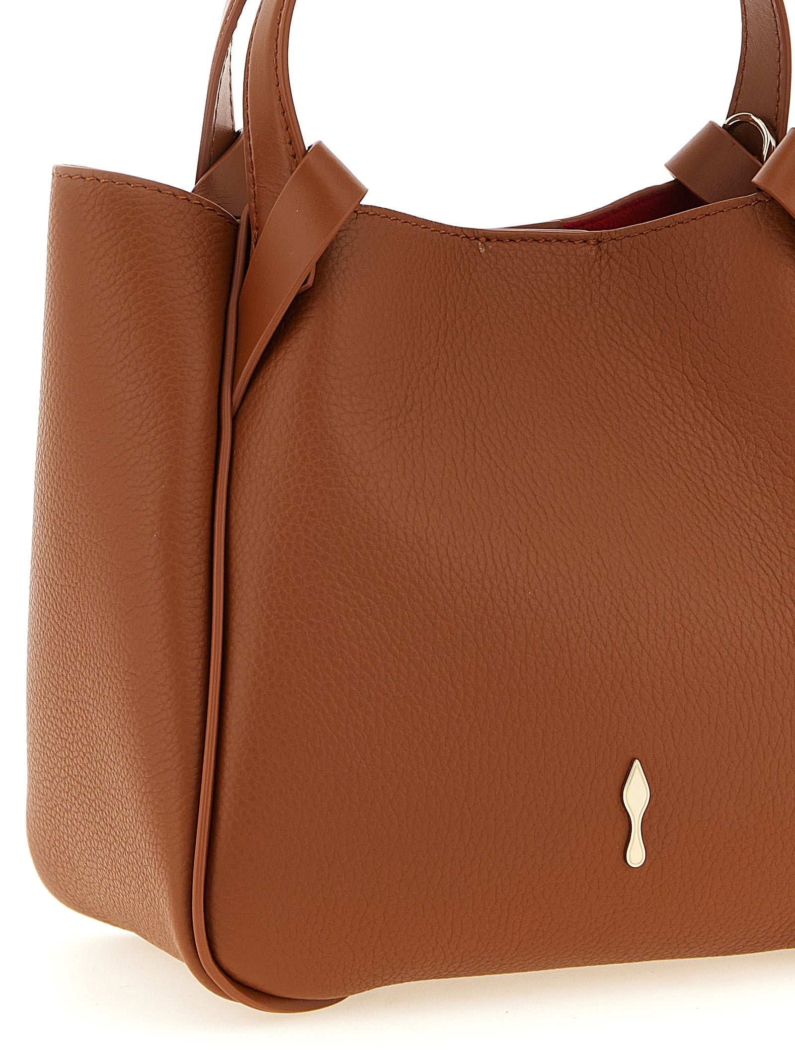 Christian Louboutin Brown Calfskin Mini Shopping Bag
