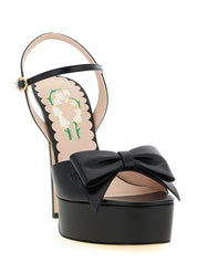 Valentino Garavani Black Calfskin Stiletto Heel Sandals