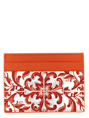 Dolce & Gabbana Orange Calfskin Cardholder