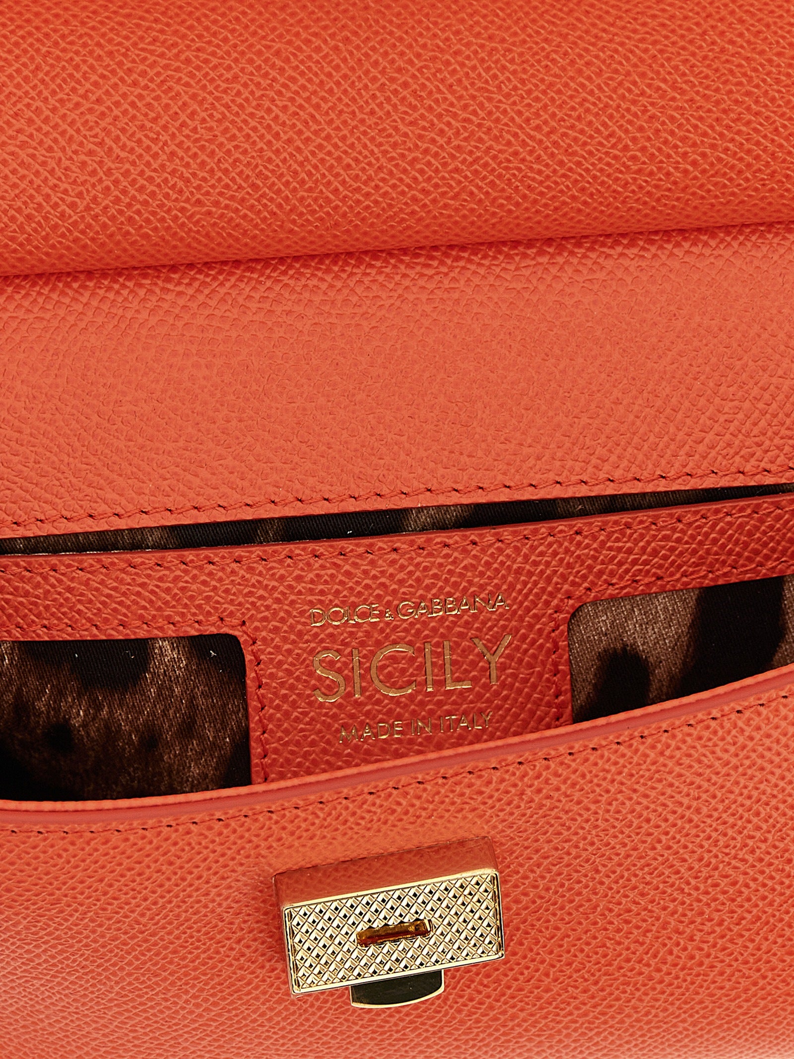Dolce & Gabbana Orange Calfskin Mini Handbag
