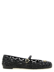 Valentino Garavani Black Rubber Ballet Flats