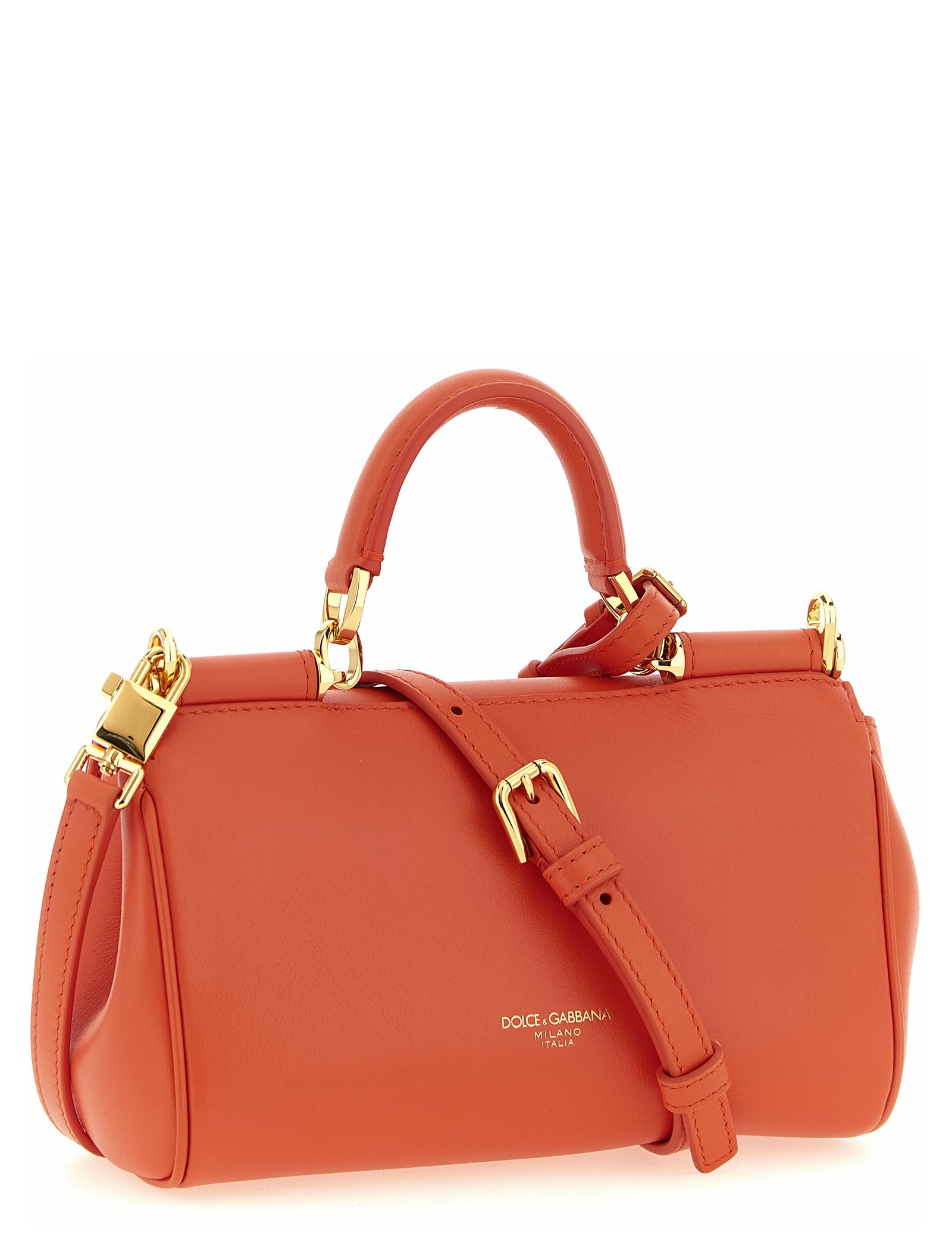 Dolce & Gabbana Orange Calfskin Mini Handbag