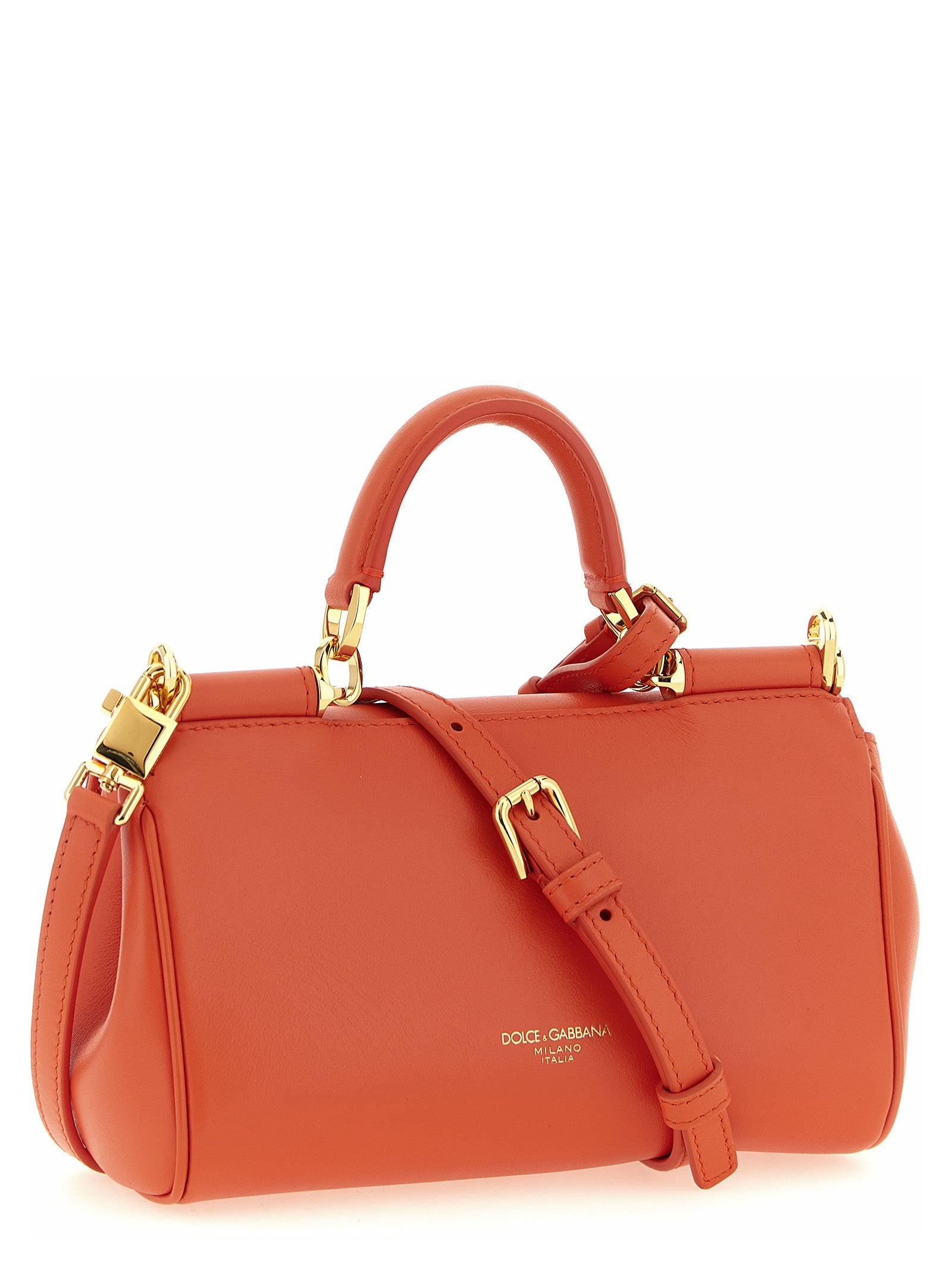 Dolce & Gabbana Orange Calfskin Mini Handbag