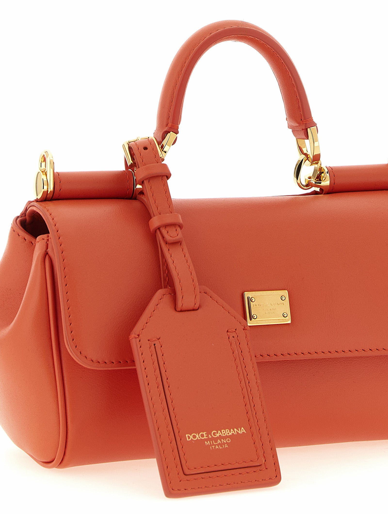 Dolce & Gabbana Orange Calfskin Mini Handbag