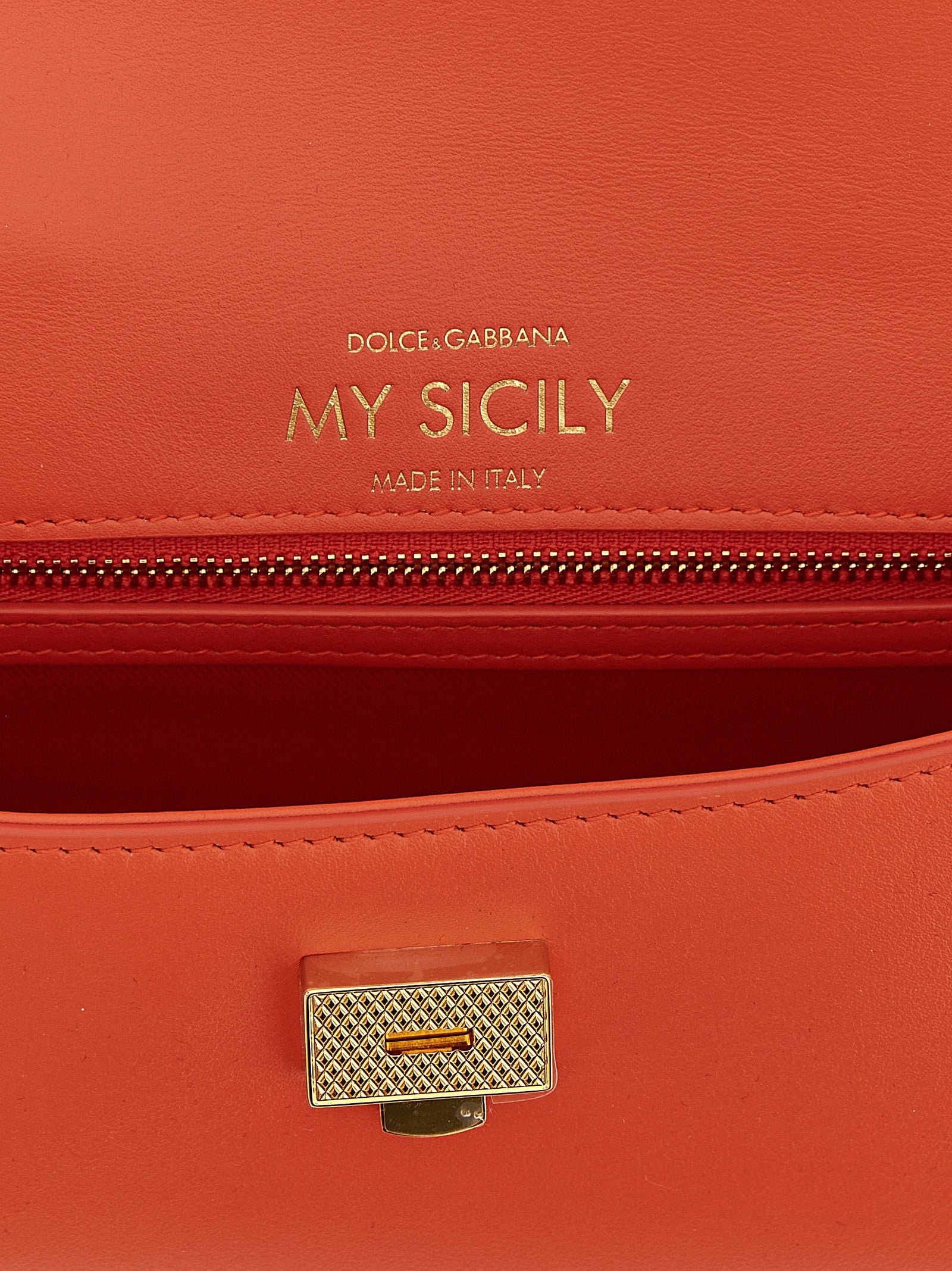 Dolce & Gabbana Orange Calfskin Mini Handbag