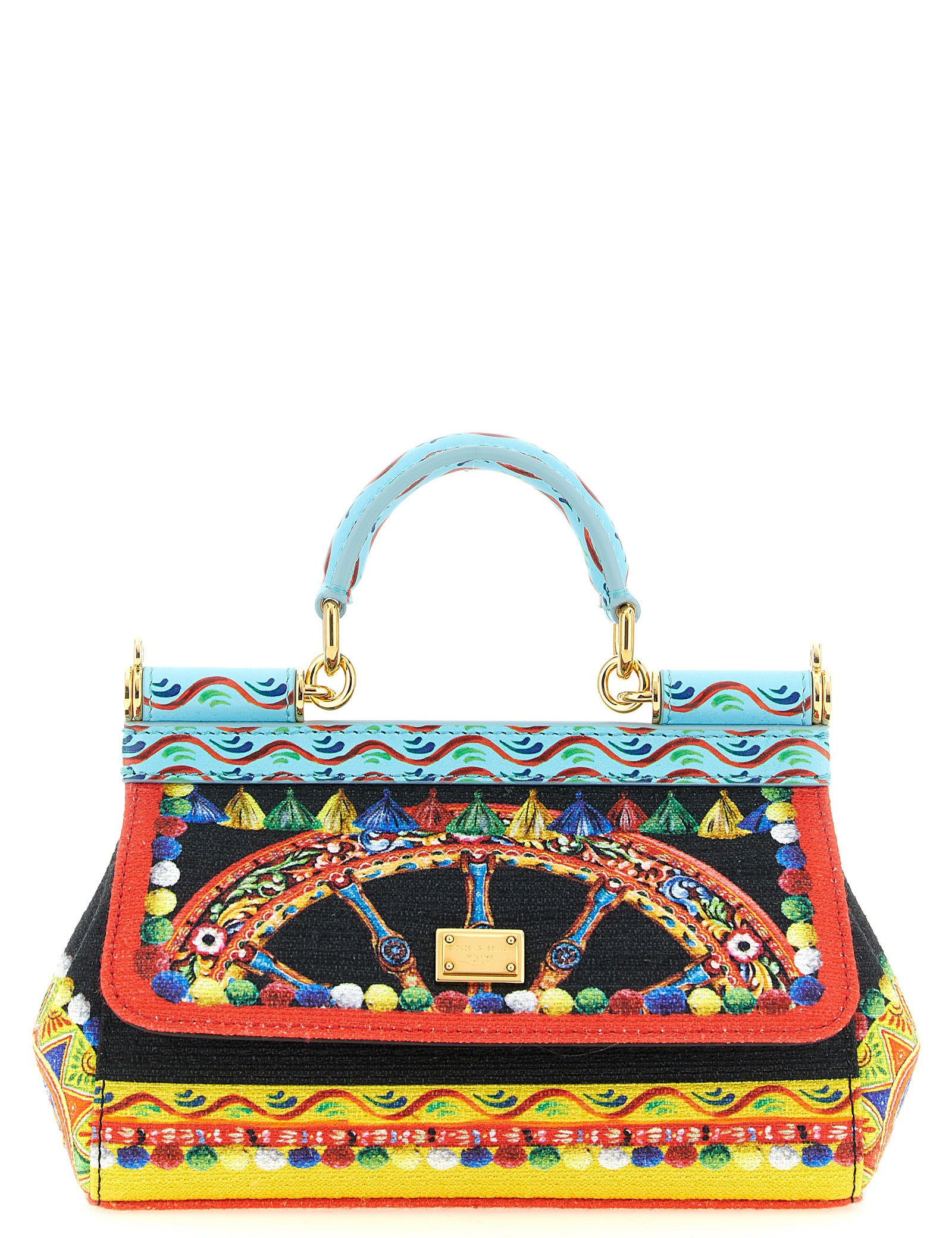 Dolce & Gabbana Multicolor Cotton Mini Handbag