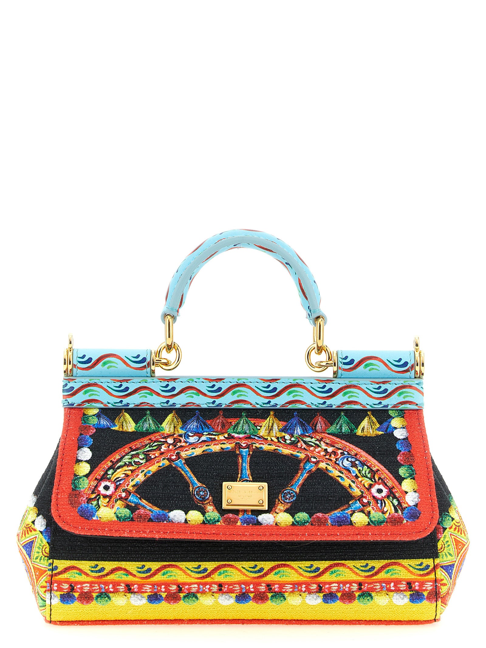 Dolce & Gabbana Multicolor Cotton Mini Handbag