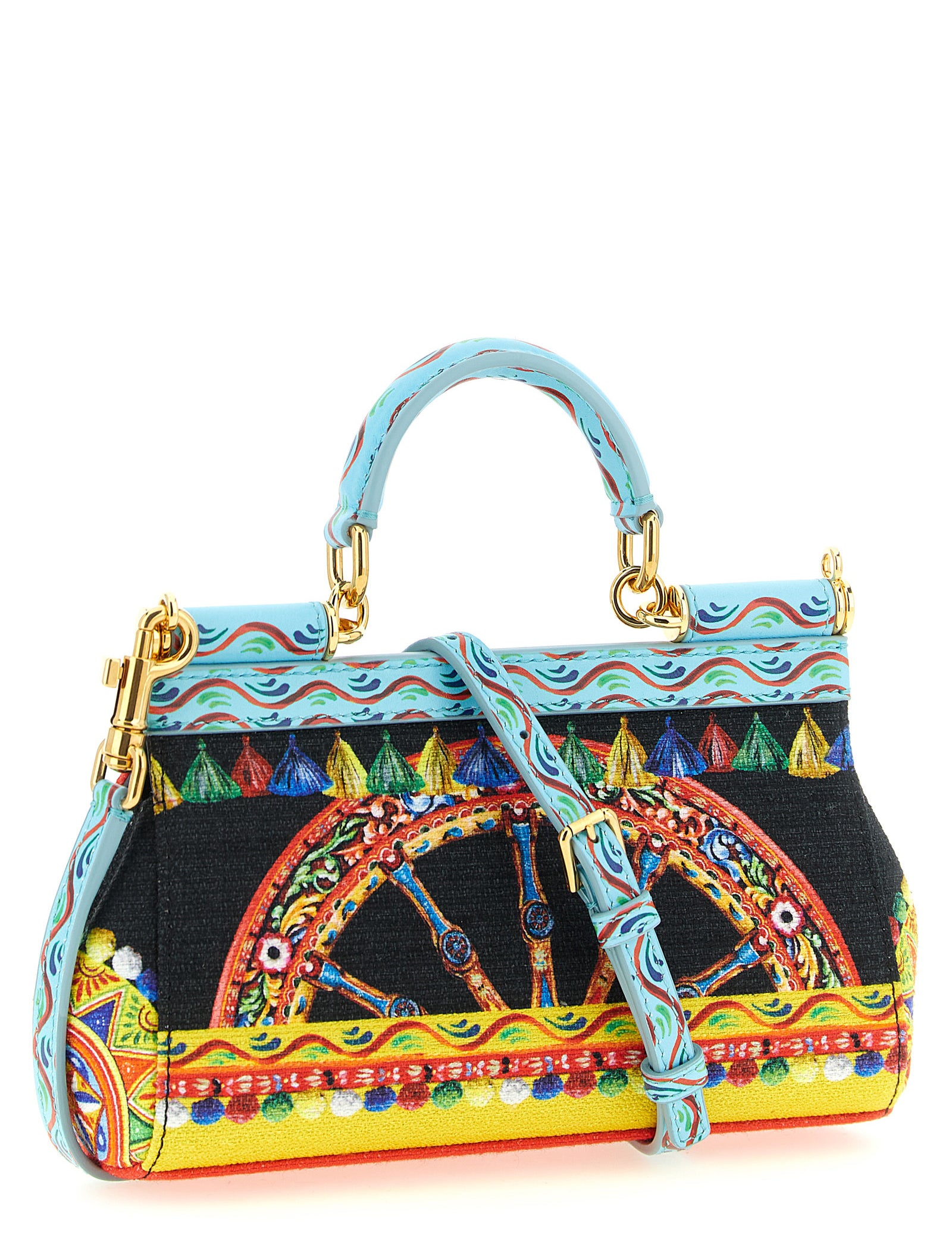 Dolce & Gabbana Multicolor Cotton Mini Handbag