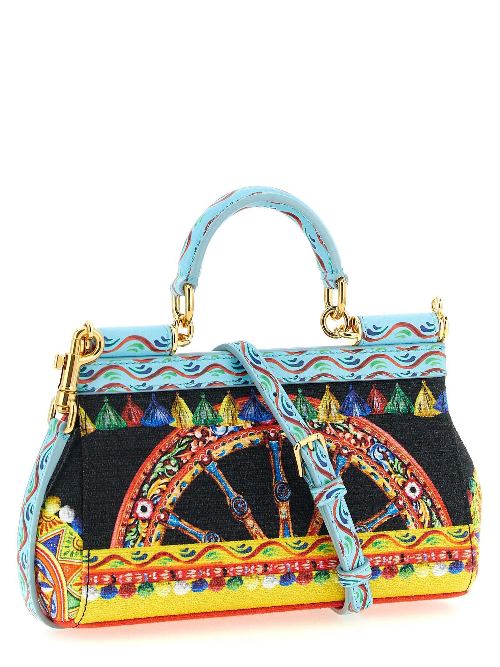 Dolce & Gabbana Multicolor Cotton Mini Handbag