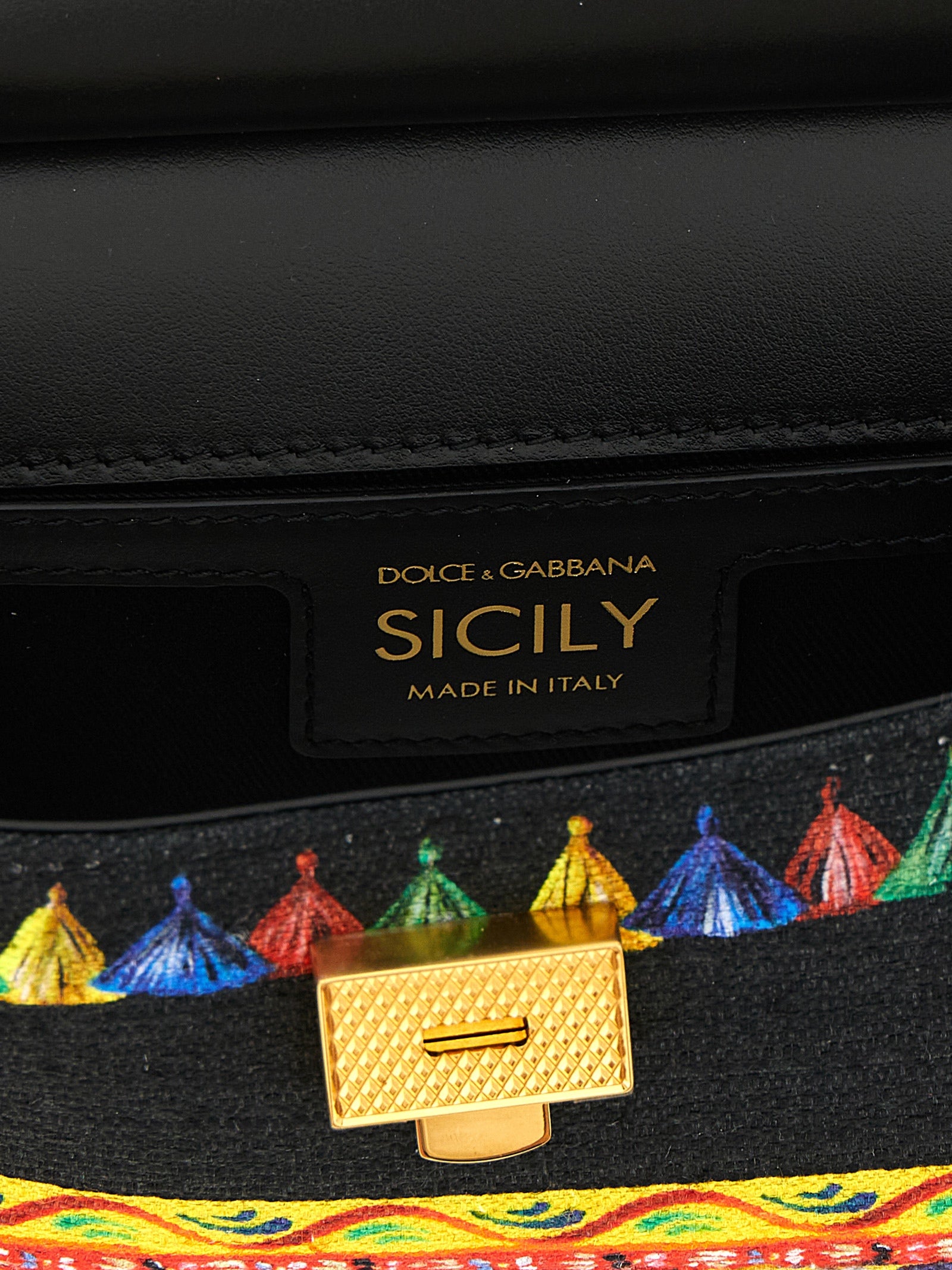 Dolce & Gabbana Multicolor Cotton Mini Handbag