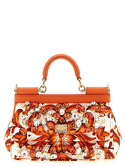 Dolce & Gabbana Orange Cotton Mini Handbag