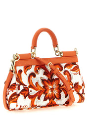 Dolce & Gabbana Orange Cotton Mini Handbag