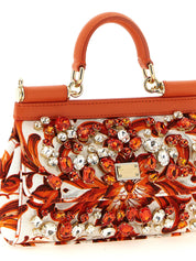 Dolce & Gabbana Orange Cotton Mini Handbag