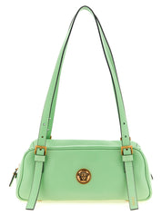 Versace Green Bicolor Lamb Leather Shoulder Bag