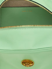 Versace Green Bicolor Lamb Leather Shoulder Bag