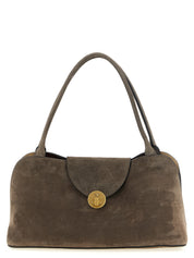 Versace Brown Calfskin Shoulder Bag