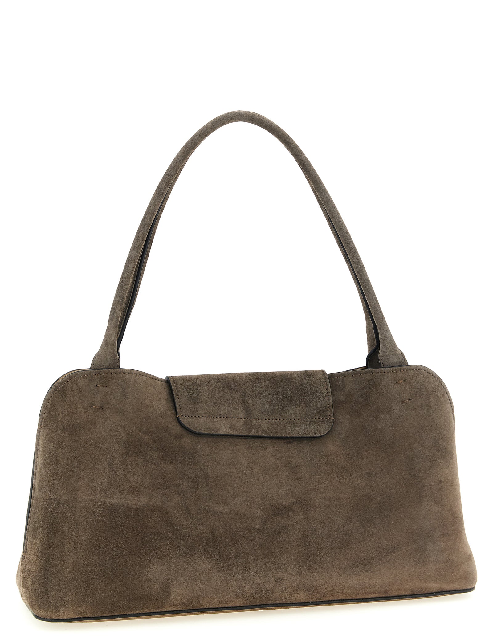 Versace Brown Calfskin Shoulder Bag