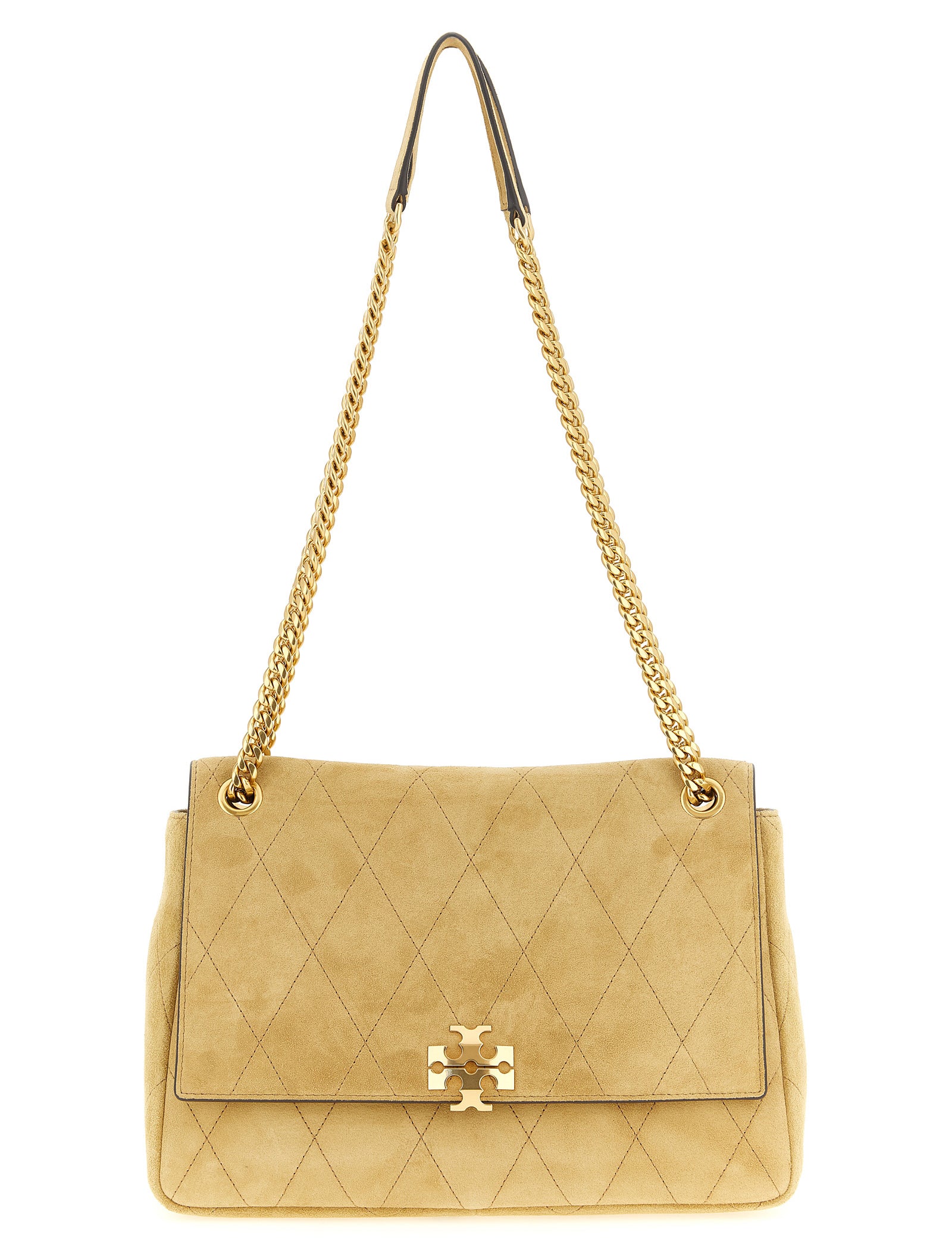 Tory Burch Beige Calfskin Shoulder Bag