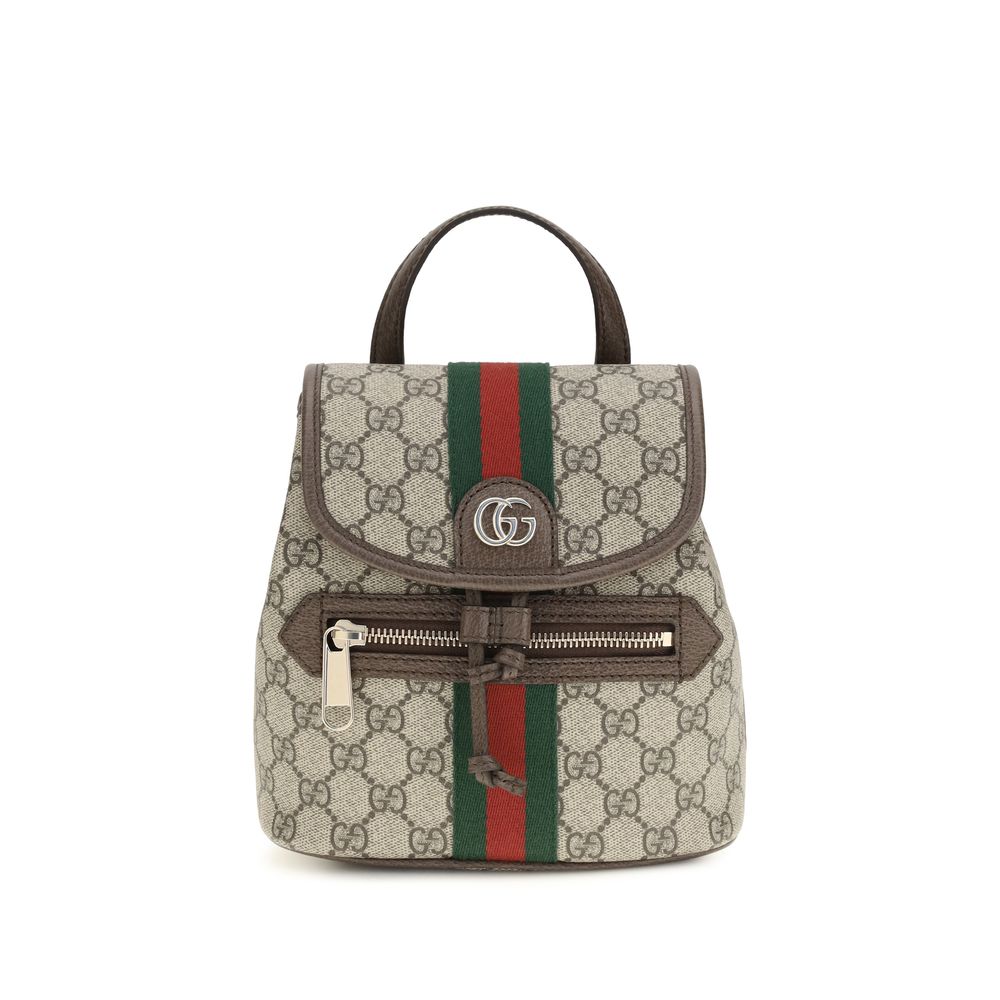 Gucci Beige GG Monogram Fabric Mini Backpack