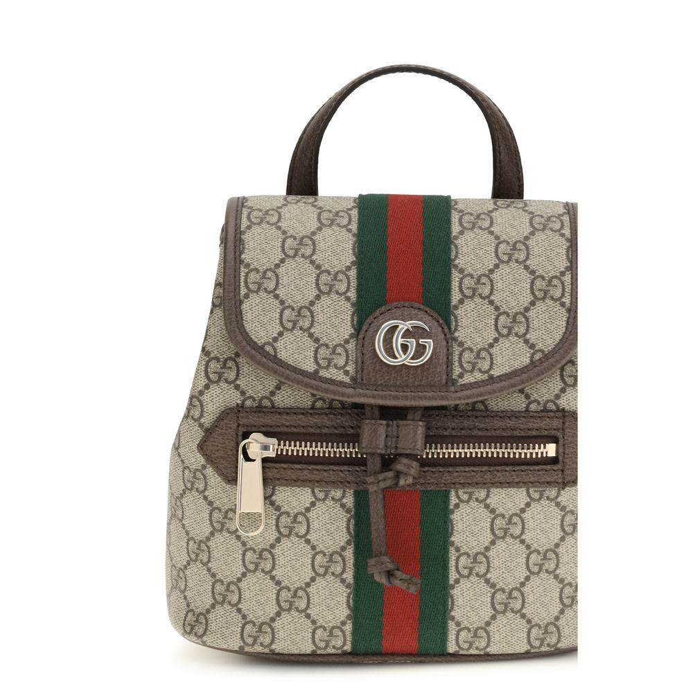 Gucci Beige GG Monogram Fabric Mini Backpack