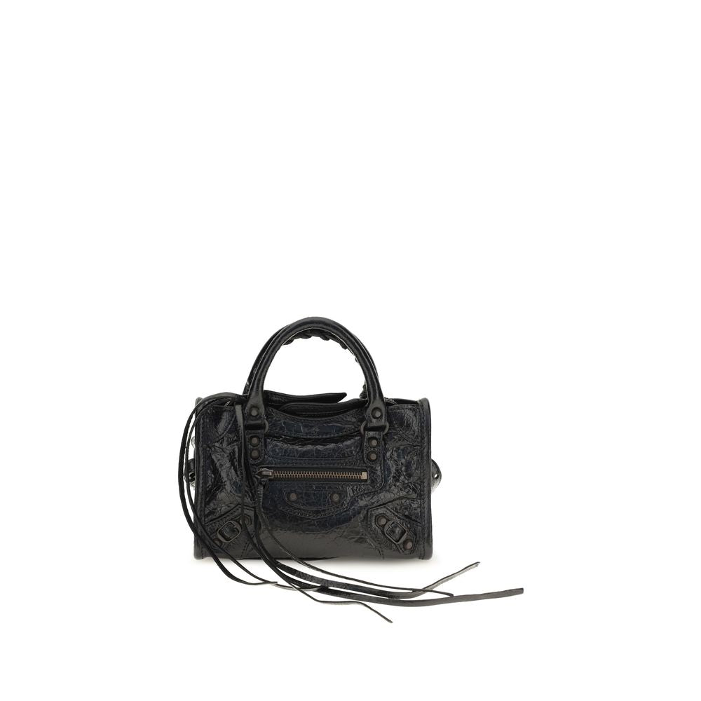Balenciaga Black Lambskin Le City Nano Handbag