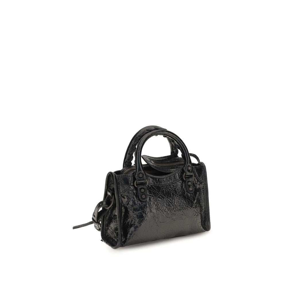 Balenciaga Black Lambskin Le City Nano Handbag