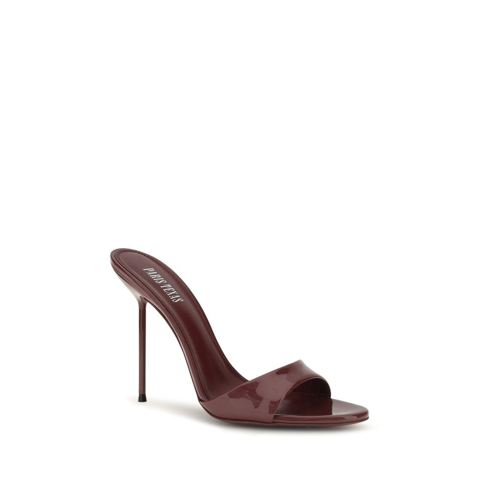 Paris Texas Bordeaux Calf Leather Stiletto Heel Sandals