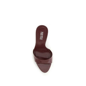 Paris Texas Bordeaux Calf Leather Stiletto Heel Sandals