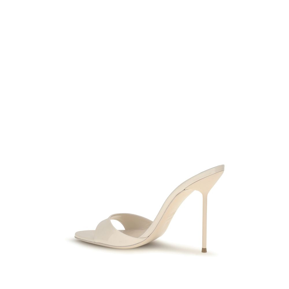 Paris Texas Beige Calf Leather Stiletto Heel Sandals