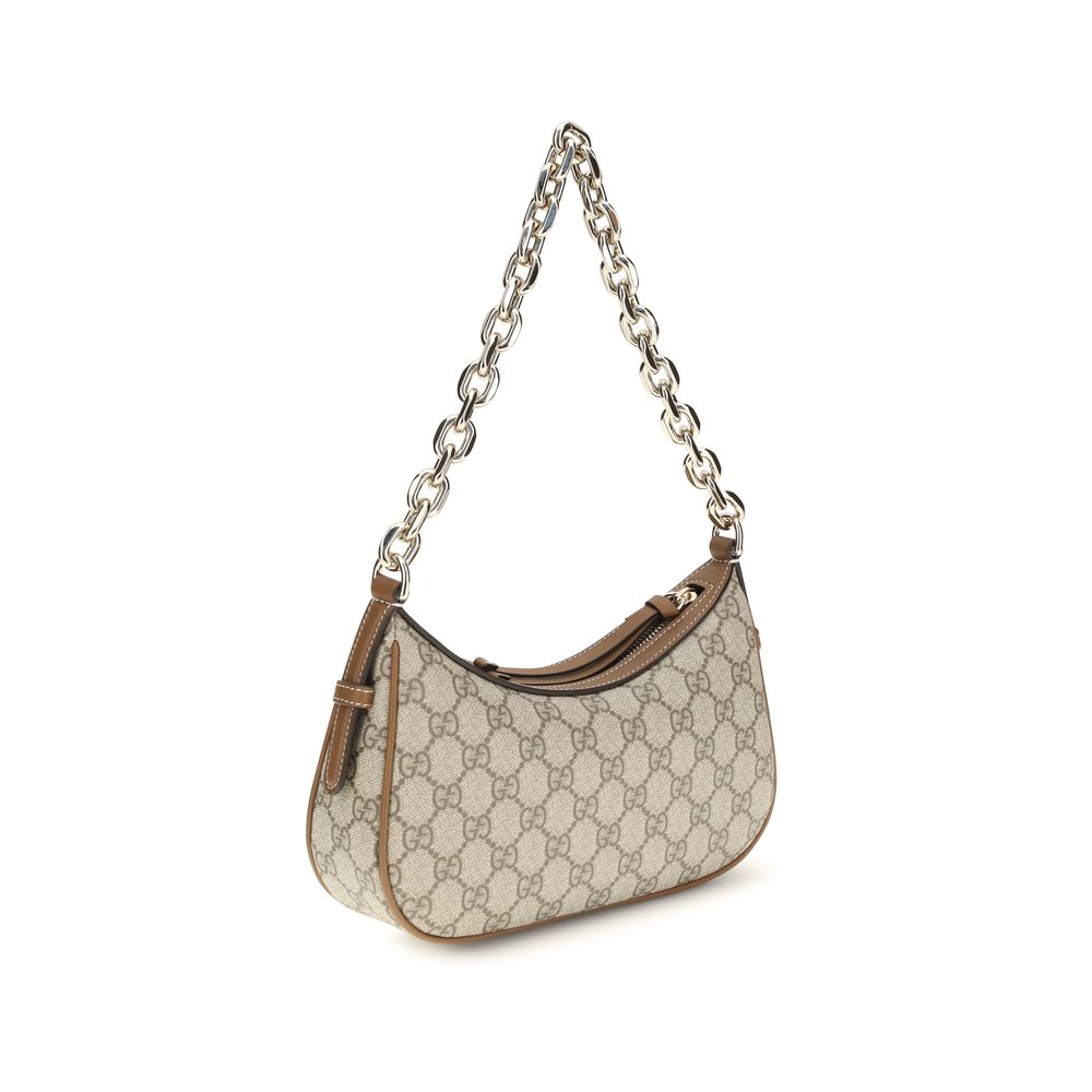 Gucci Beige Fabric GG Emblem Shoulder Bag