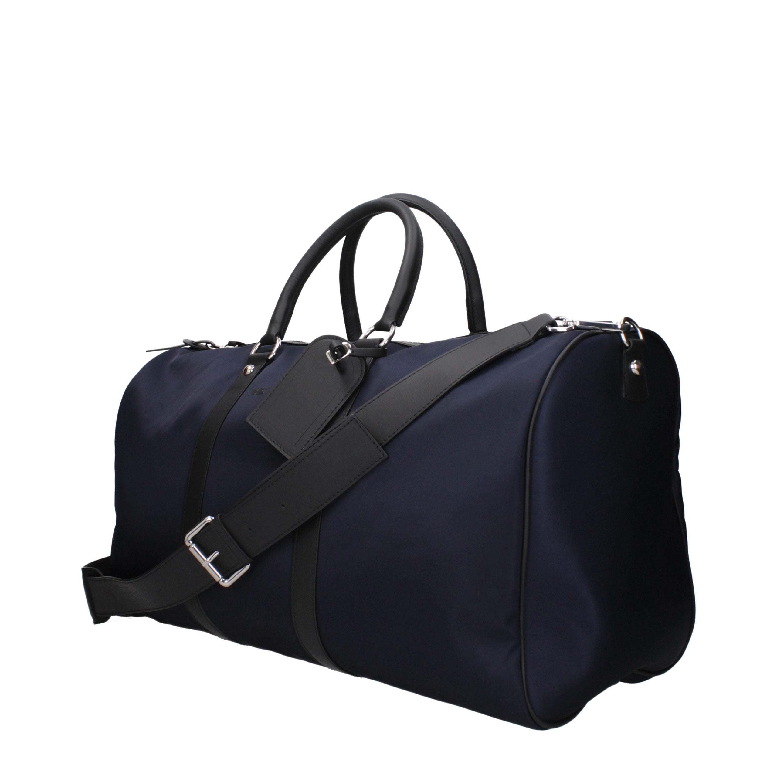 Kiton Blue Nylon Travel Bag