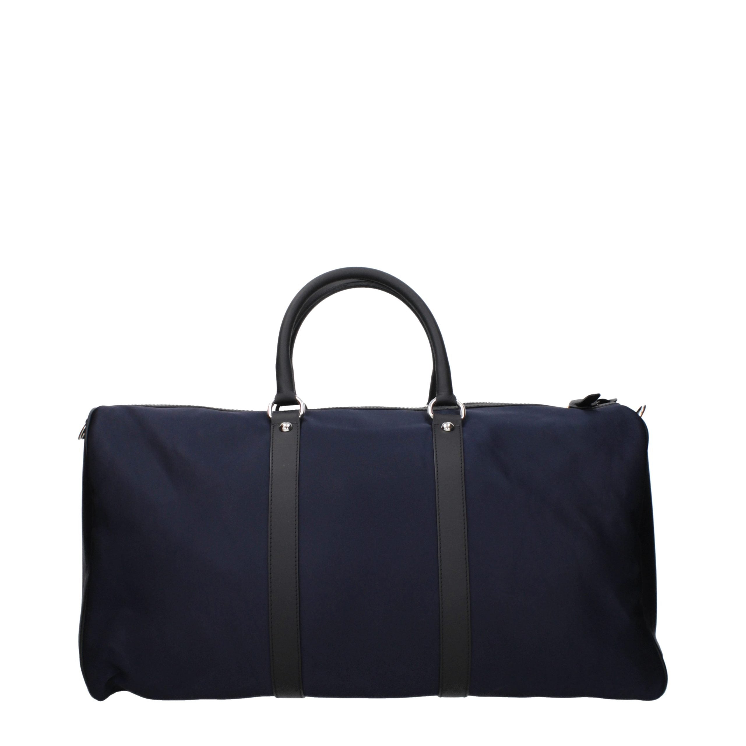 Kiton Blue Nylon Travel Bag