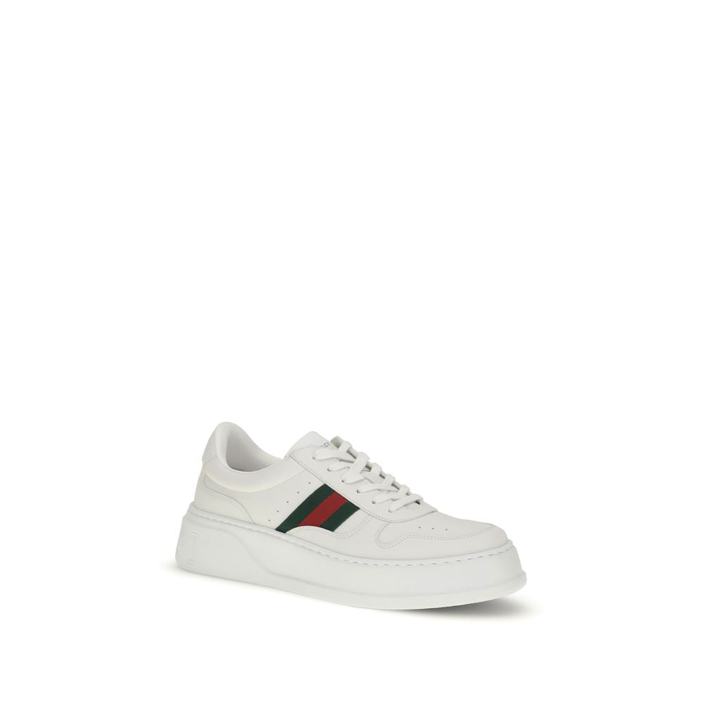 Gucci White Calf Leather Chunky Sneakers