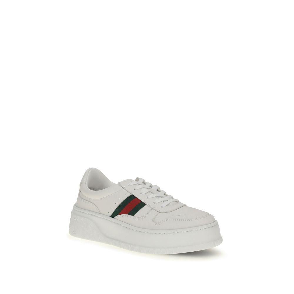 Gucci White Calf Leather Chunky Sneakers