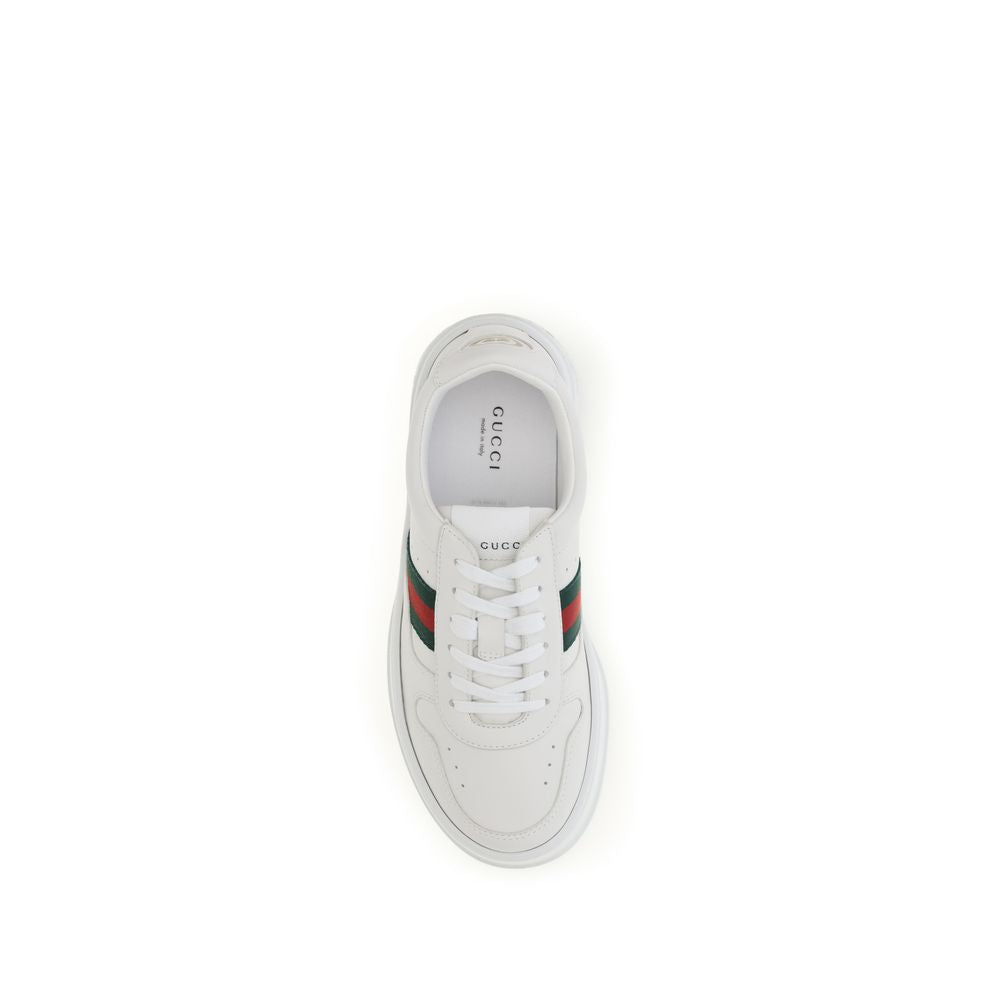 Gucci White Calf Leather Chunky Sneakers