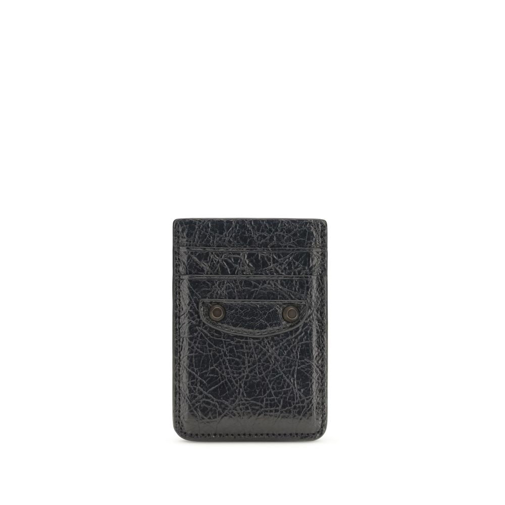 Balenciaga Black Lambskin Card Holder
