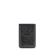 Balenciaga Black Lambskin Card Holder