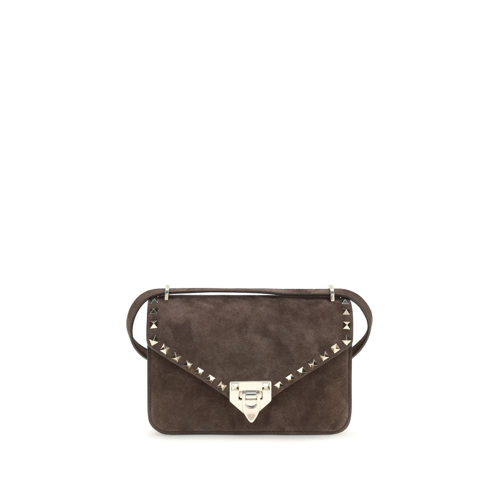 Valentino Garavani Brown Suede Shoulder Bag